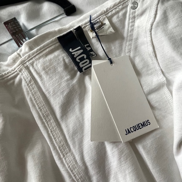 (SOLD) JACQUEMUS White Denim Mini Skirt - Picture 4 of 6